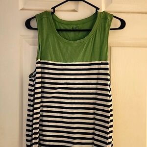LOFT Outlet, Green with black and white stripes, S